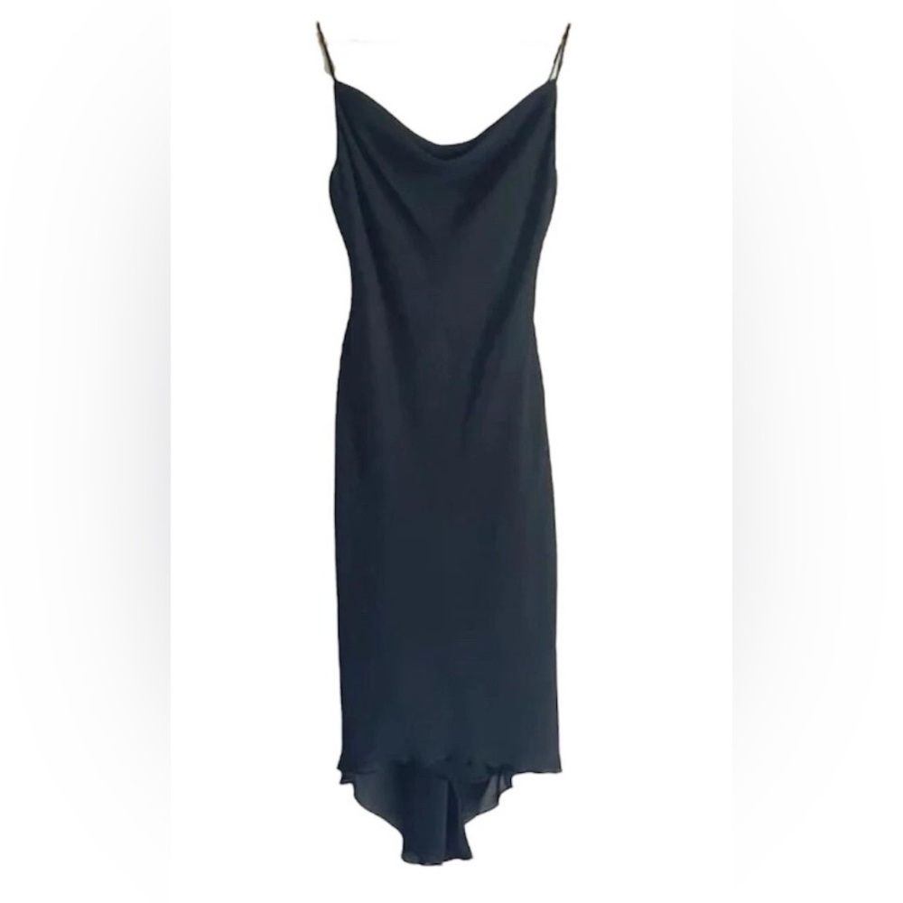 Be Smart-Vintage Cowl Neck Midi Dress-Women’s Size: 9/10-Color: Black